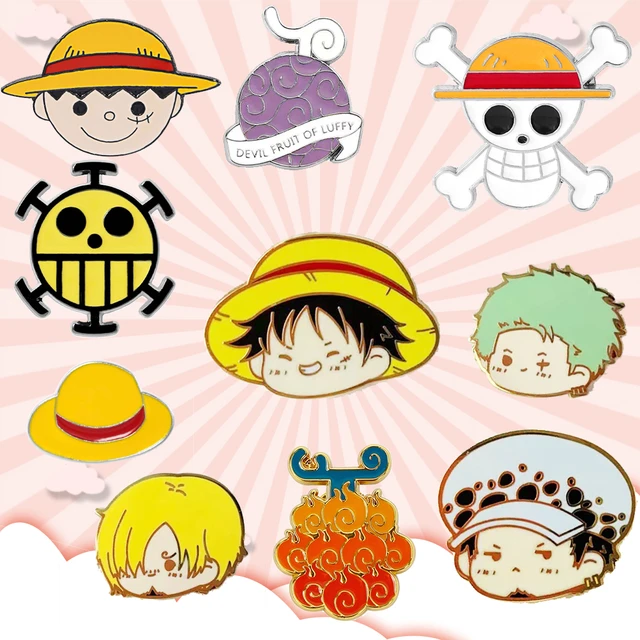 Desenhos animados One Piece Anime Badges, Cute Luffy, Zoro, Sanji