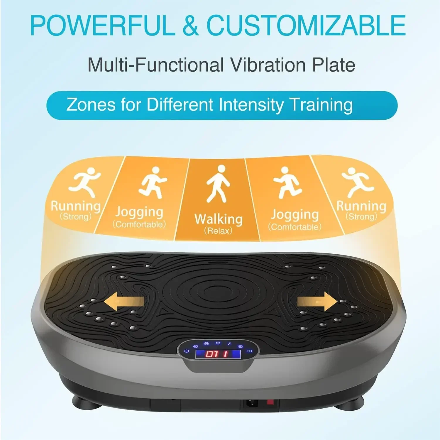 Hot Sale Whole Body Workout Power Vibration Plate Exercise Machine for Weight Loss Shaping Toning Wellness Home Gyms