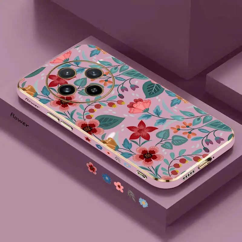 Aesthetic Flower Luxury Plating Phone Case - Soft Back Cover