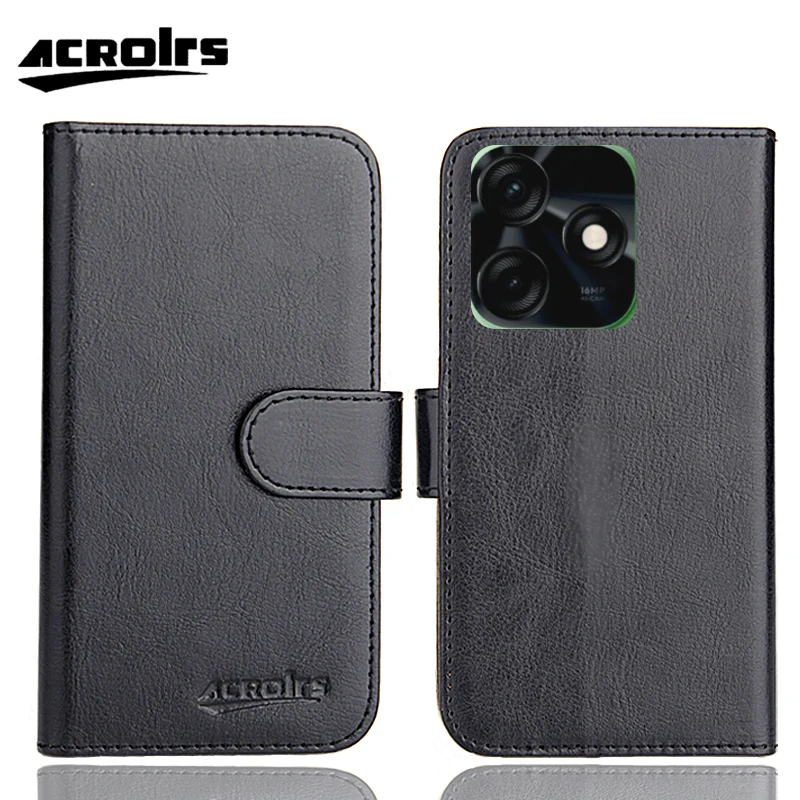 

Tecno Spark 10C Case 6.6" 6 Colors Flip Ultra-thin Fashion Customize Soft Leather Exclusive Phone Crazy Horse Cover