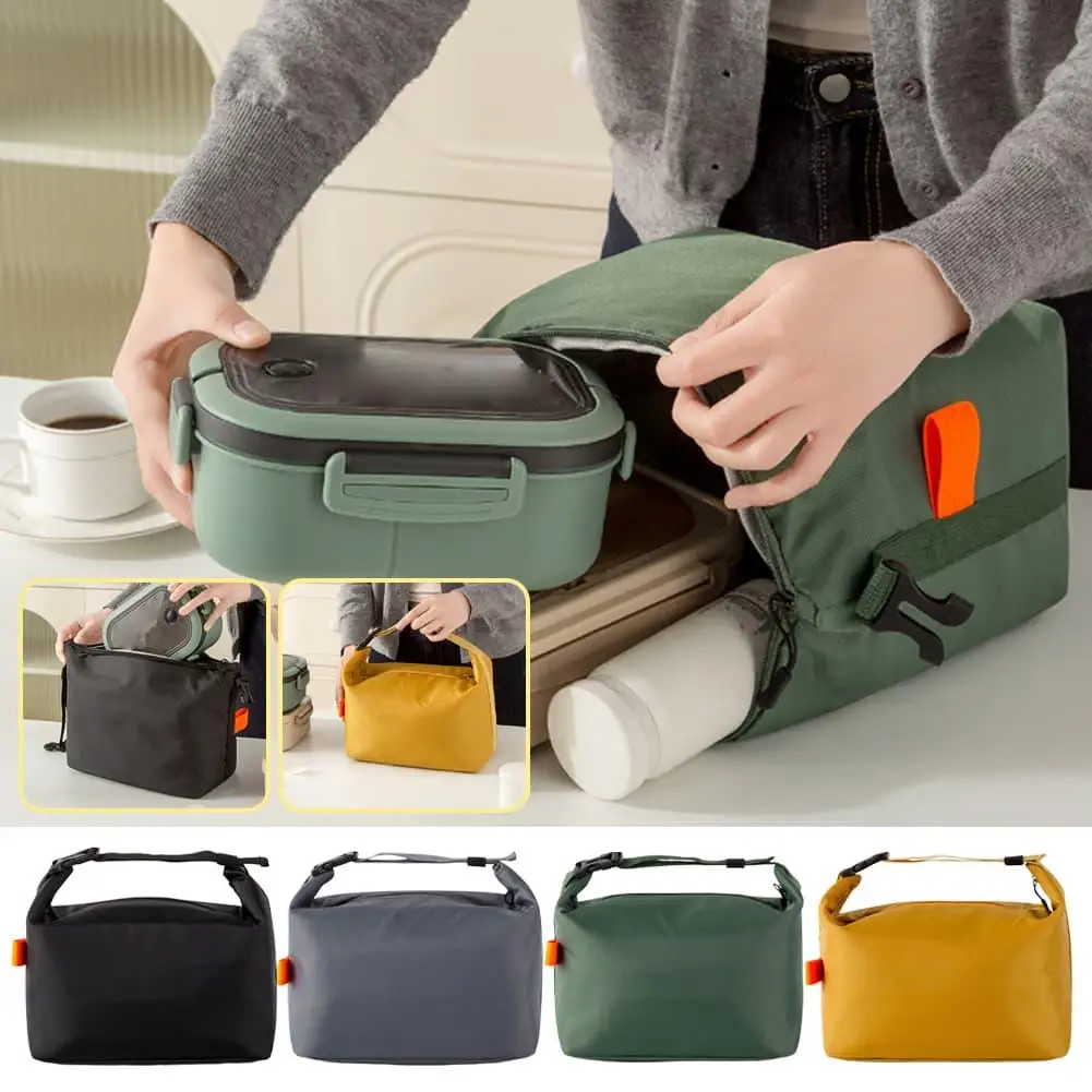 Minimalist Waterproof Insulated Lunch Bag with Thick Aluminum Foil Liner