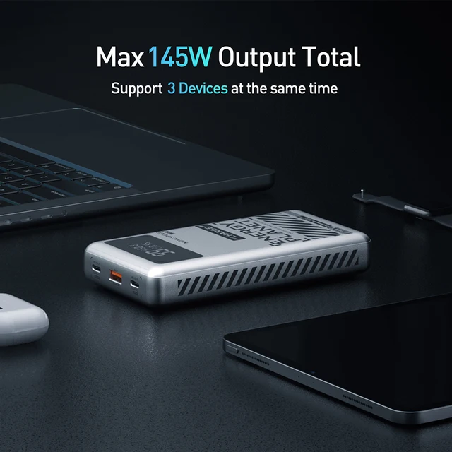 MOVESPEED M25Pro 140W Power Bank 25000mAh Type C Fast Charge Portable External Battery 100W PowerBank for iPhone MacBook Laptop 4