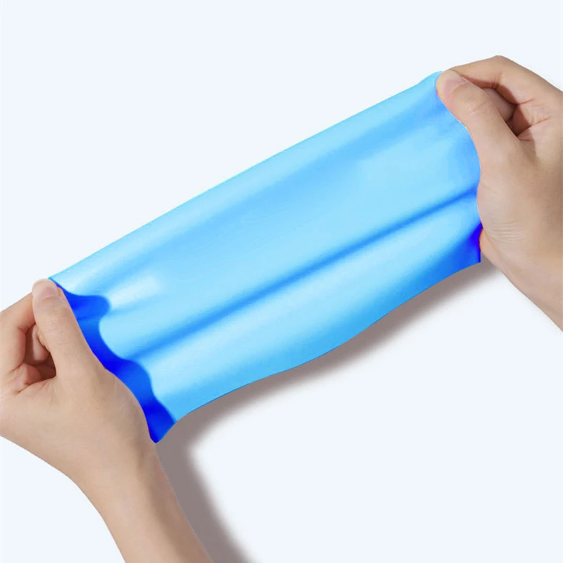 Adults Swimming Cap Men Women Waterproof High Elastic Silicone Swimming Pool Caps Cover Ears Long Hair Large Swim Hat Latex swimming accessories
