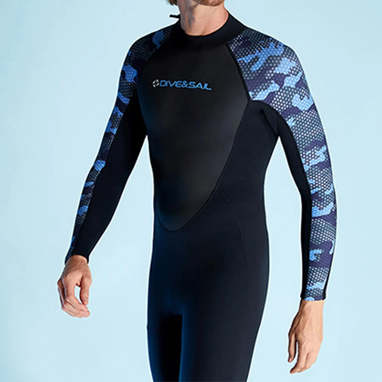 Men Wetsuit Shorty Neoprene 2mm Body Swim suits Long Sleeve Bathing Suit Diving