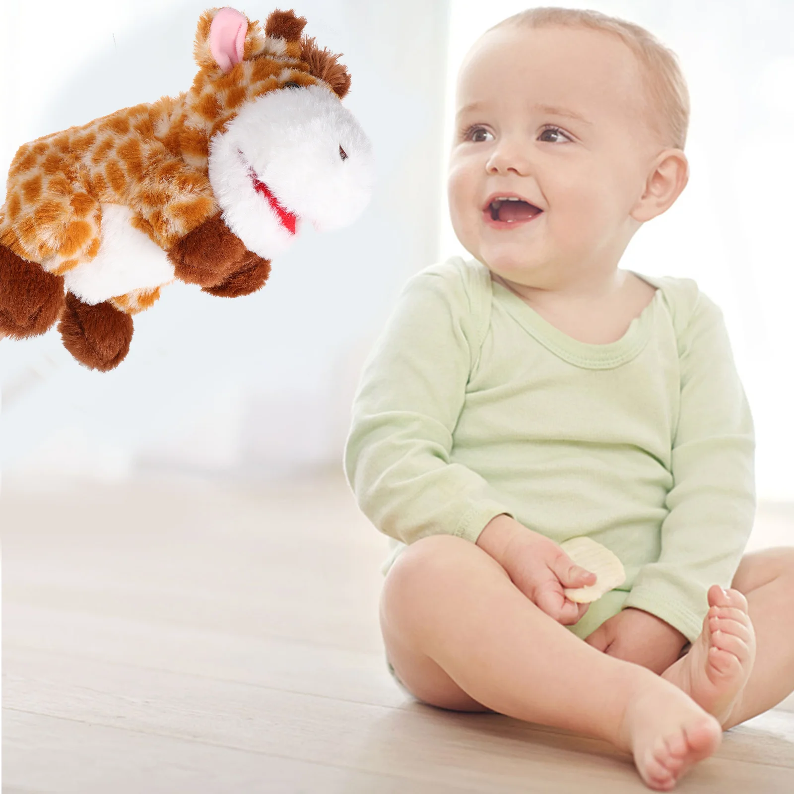 

Plush Giraffe Hand Puppet Interactive Storytelling Animal Puppet Stuffed Animal Hand Puppet Toy