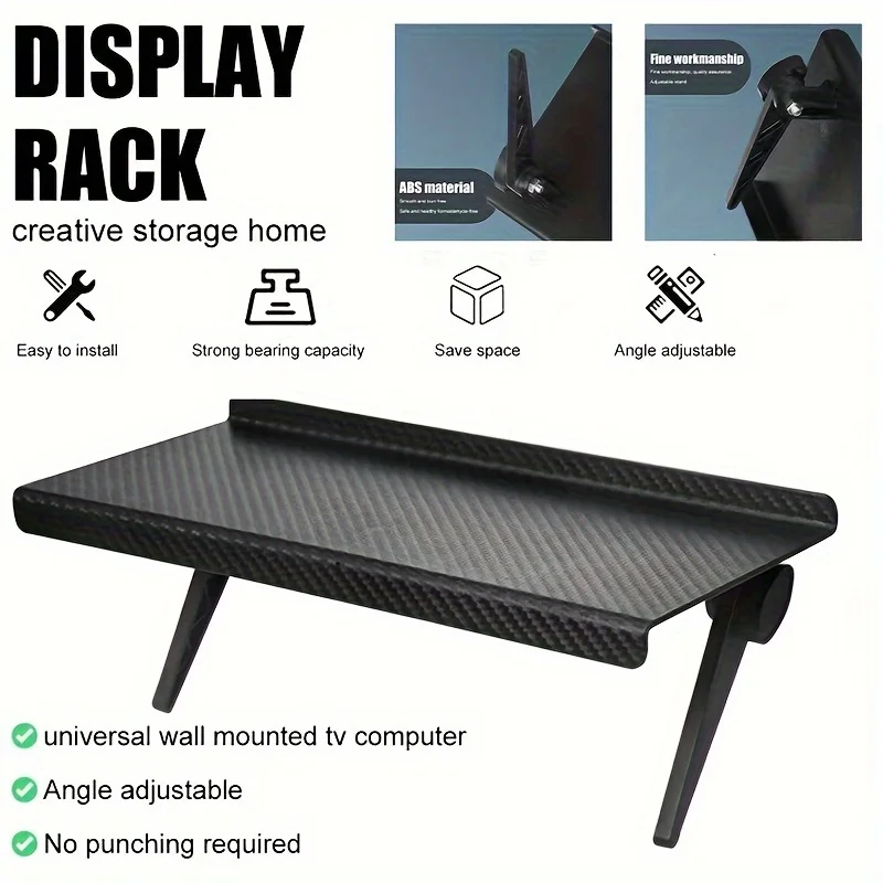 1pc Home Organizer Adjustable TV Screen Top Shelf Rack Computer Monitor Desktop Display Stand TV Rack Router Storage Holder tv screen shelf