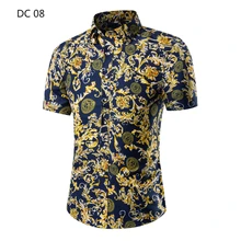 

2022 New Men's Summer Thin Shirts Men's Hawaiian Casual Short Sleeve Shirts Musical Instrument Print Short Sleeve Beach Shirts