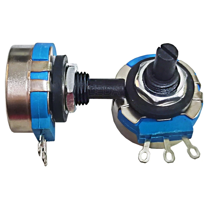 RV28P1 2W Potentiometer 1K B102 2K2 4K7 10K103 22K 47K 470K Electric Welding Machine Insulated Shaft Blue 1Pcs rotary potentiometer wire wound potentiometer