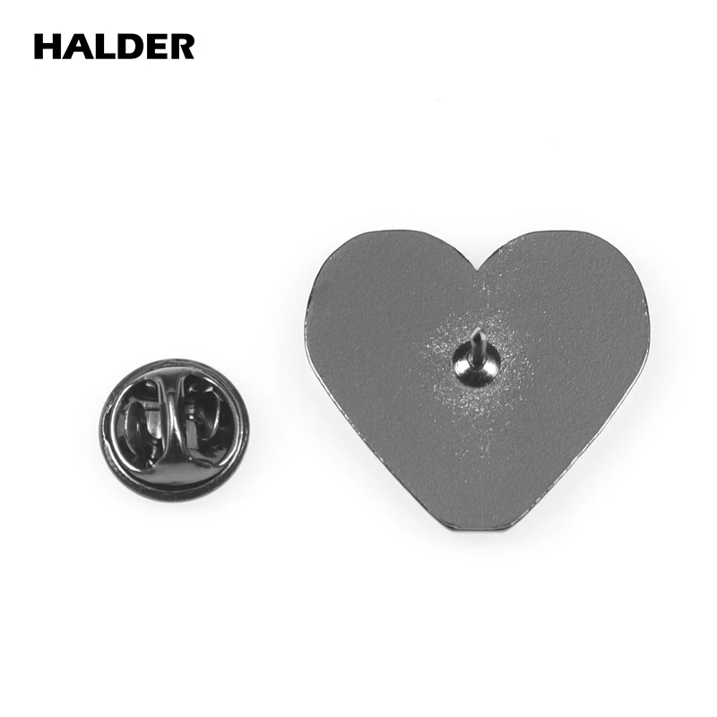 HALDER Cute Red Heart Enamel Pins Heart Shape With Eyes