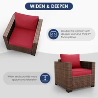 Outdoor Patio Furniture Set, 5 Pieces Outdoor Sectional Wicker Patio Furniture, Outdoor Sofa with Storage Coffee Table 2