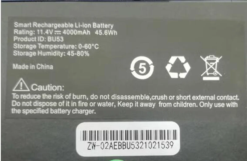 Bateria do Portátil Bu53 11.4v 45 wh 4000mah Byone 53b Bu53 Alimentação f5 f6 f7 f8 f9 Pro Series Ct153 Cabo 11 Cabos cp - Imagem 3