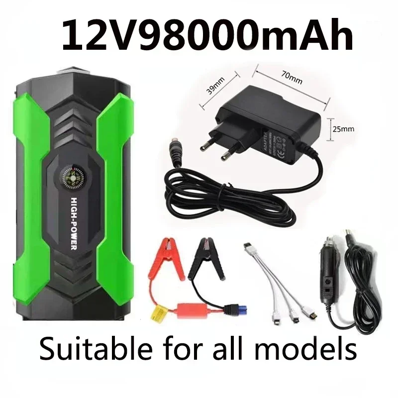 Car Jump Starter Starting Device Battery Power Bank 98000mAh Jumpstarter Auto Buster Emergency Booster Car Charger Jump Start