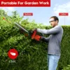 Cordless Hedge Trimmer 22 inch 21V 500W Hedge Trimmer with Dual Action Blade 3/5" Electric Cut Capacity for Bush Lawn Garden 5