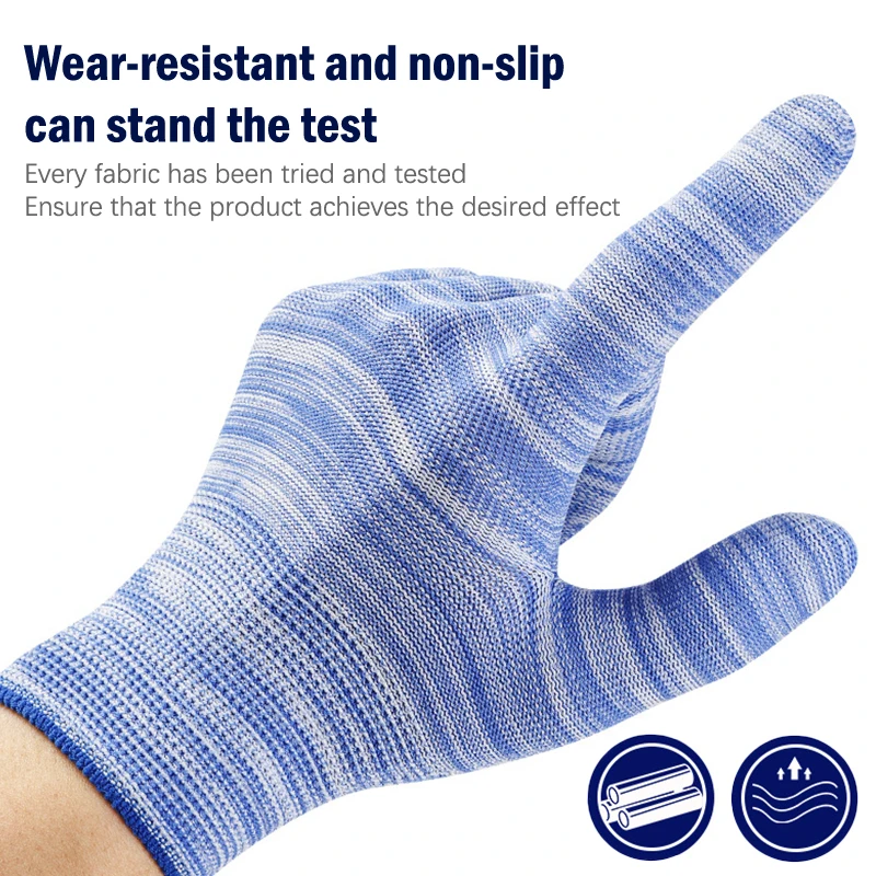 2PCS Breathable Nylon Gardening Gloves Non-Slip Working Gloves Housekeeping Labor Protection Gloves For Mechanic Construction 6