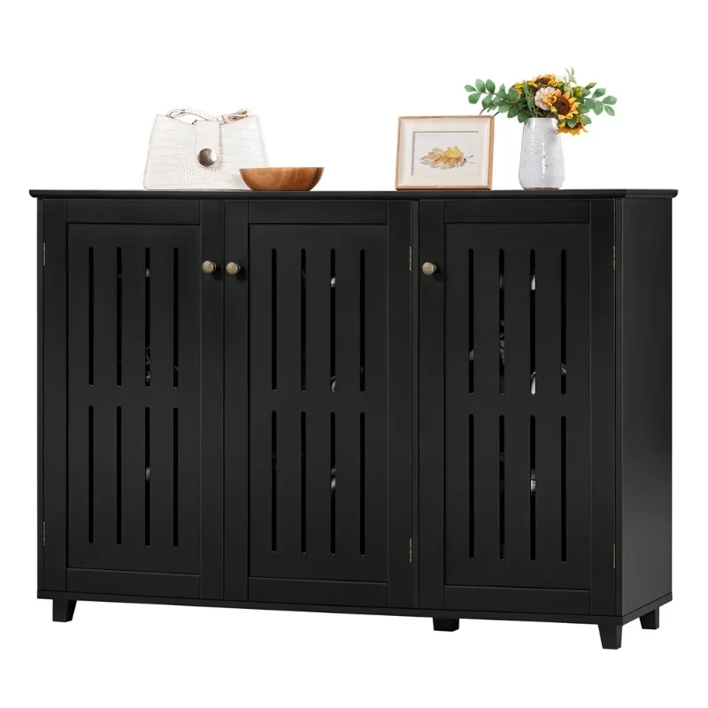 

Easyfashion 4 Tier Shoe Storage Cabinet Shoes Rack, Black