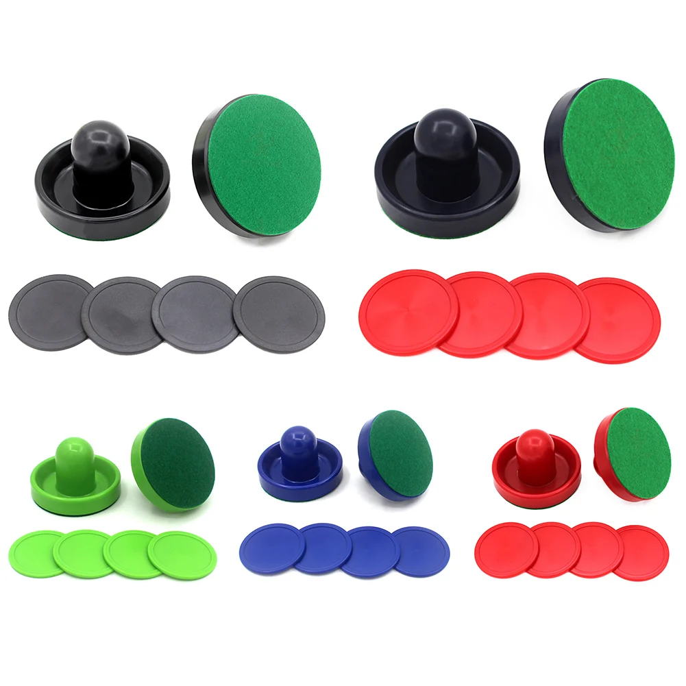 

96mm Air Hockey Pushers Pucks Set Felt Pusher For Mallet Goalies Air Hockey Accessories For Replacing Air Hockey Equipment