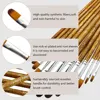 Artist Filbert Paint Brushes Set 12pcs, Soft Anti-Shedding Nylon Hair Wood Handle for Acrylic Oil Watercolor Gouache Paint 5