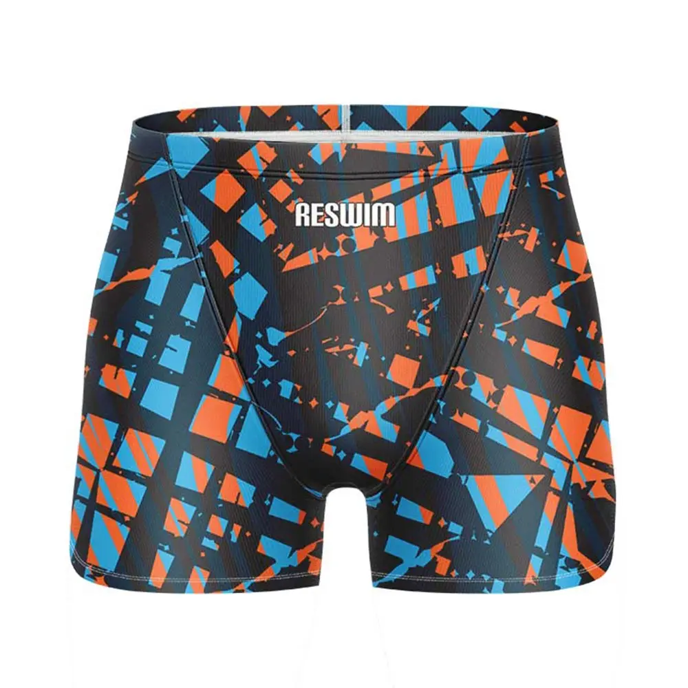 Men's Swim Jammer Swimsuit Shorts Swimming Trunk Swimwear Beach Swim Surfing Sport Pants Briefs Summer Elastic Boxer Shorts