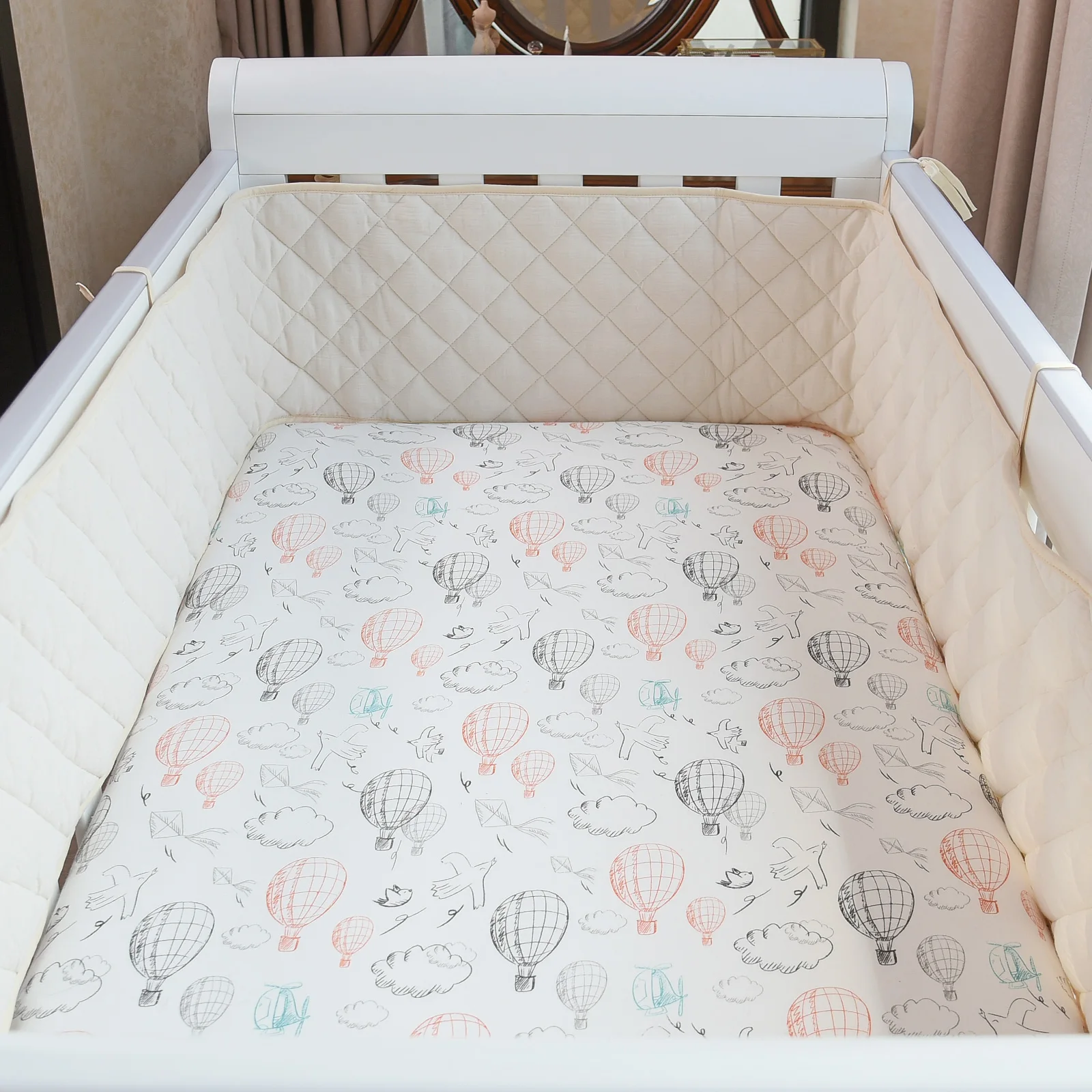 Crib girth reversible crape crape girth crib girth