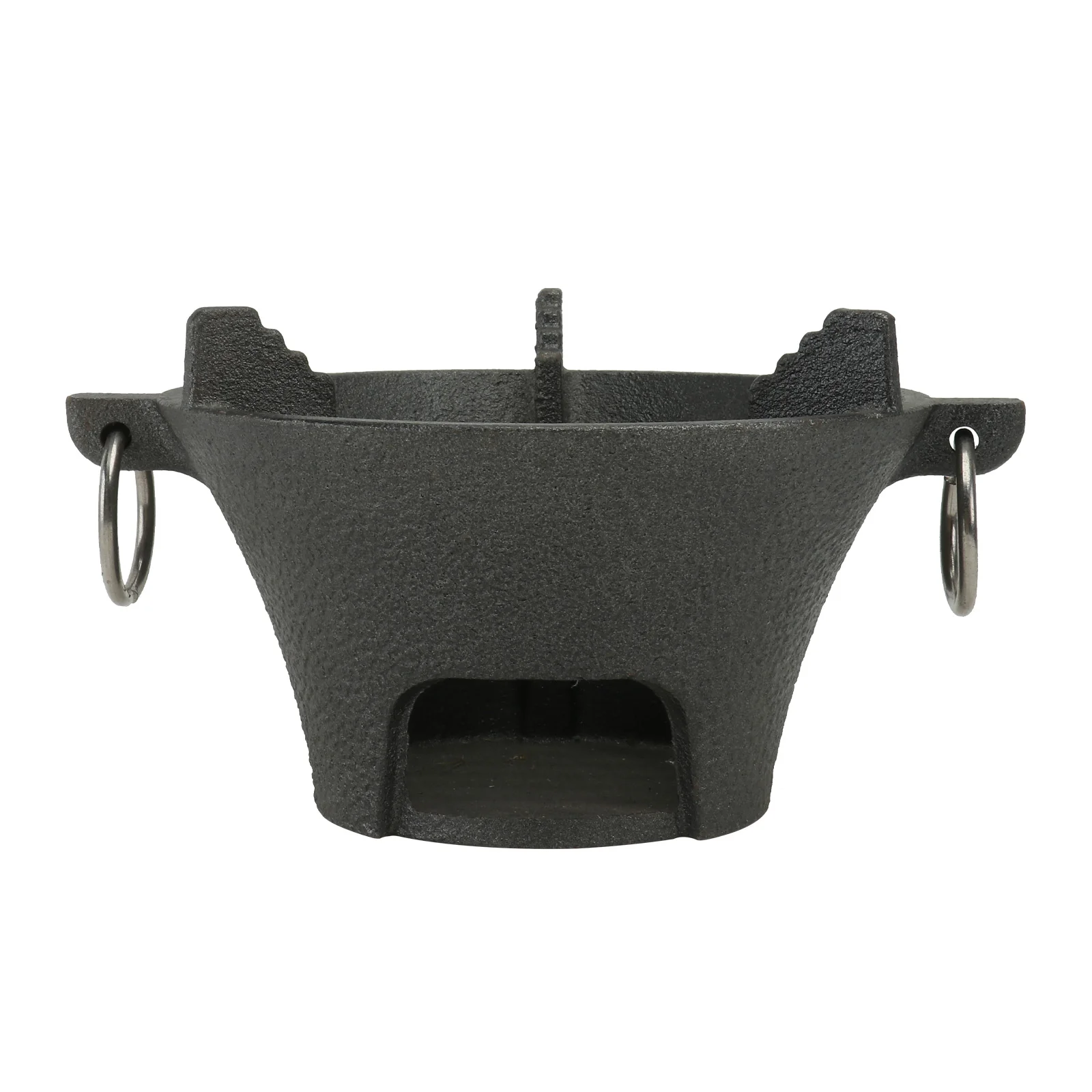 

Grill Round Iron Stove Mini Outdoor Charcoal Fire Portable Camping Convenient Barbecue Tool Sturdy