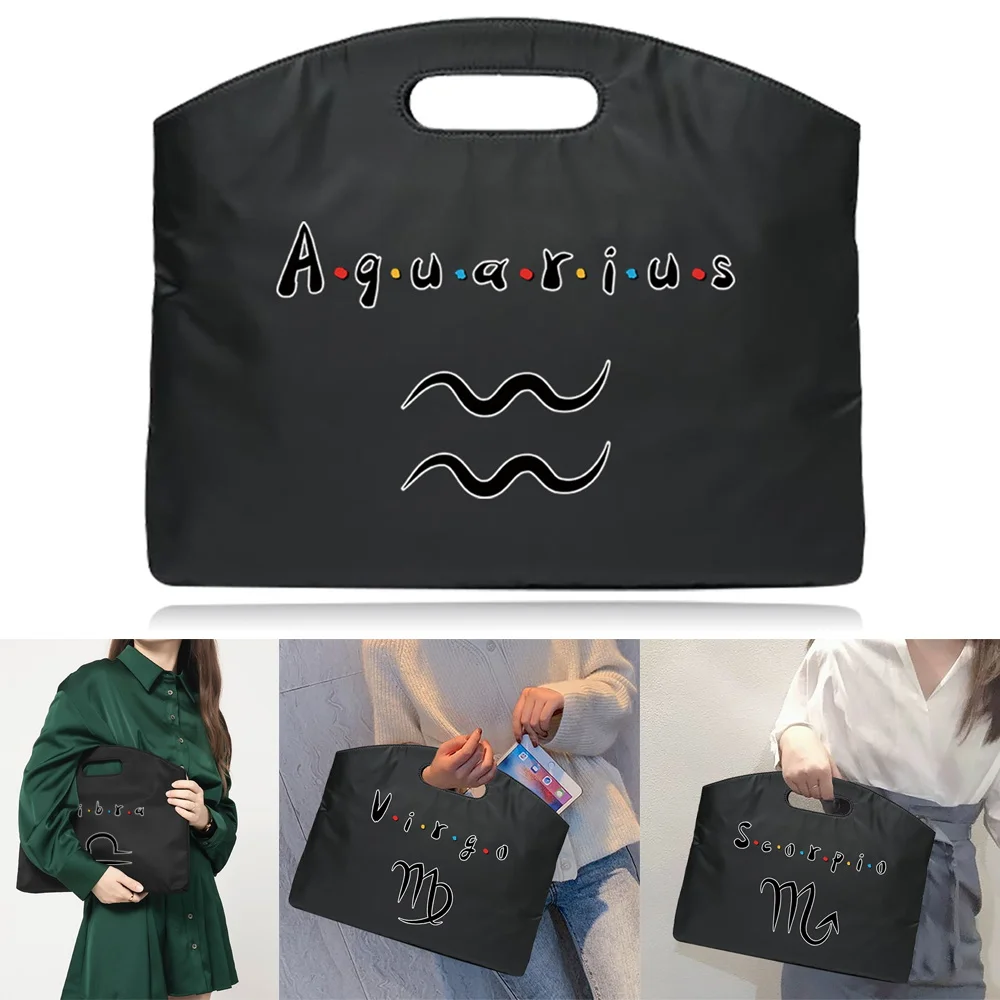Briefcase Laptop Bags Multifunction Handbags Constellation Series Printed Business Office Conference Document Fashion Tablet Bag