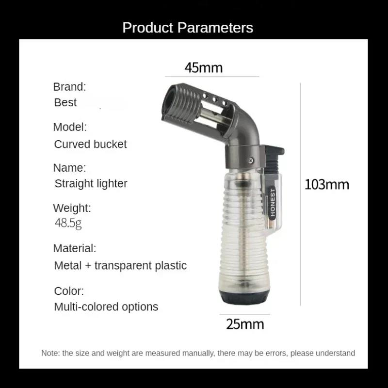 Cigar Lighter Flame Torch Lighter Welding Torch Gun Jet Lighter Butane Gas Lighters Cigars Pipe Accessories Windproof Inflatable Refill For Men