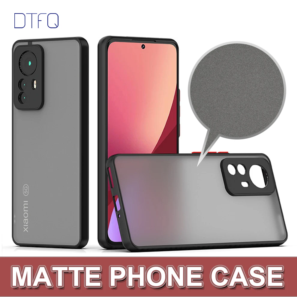 Per Xiaomi 12 Pro Custodia Cover Posteriore Opaca Per Xiaomi 12X Custodia Rigida In Silicone + Pc Per Xiaomi 12 Custodia Antiurto Per Xiaomi 12 Pro