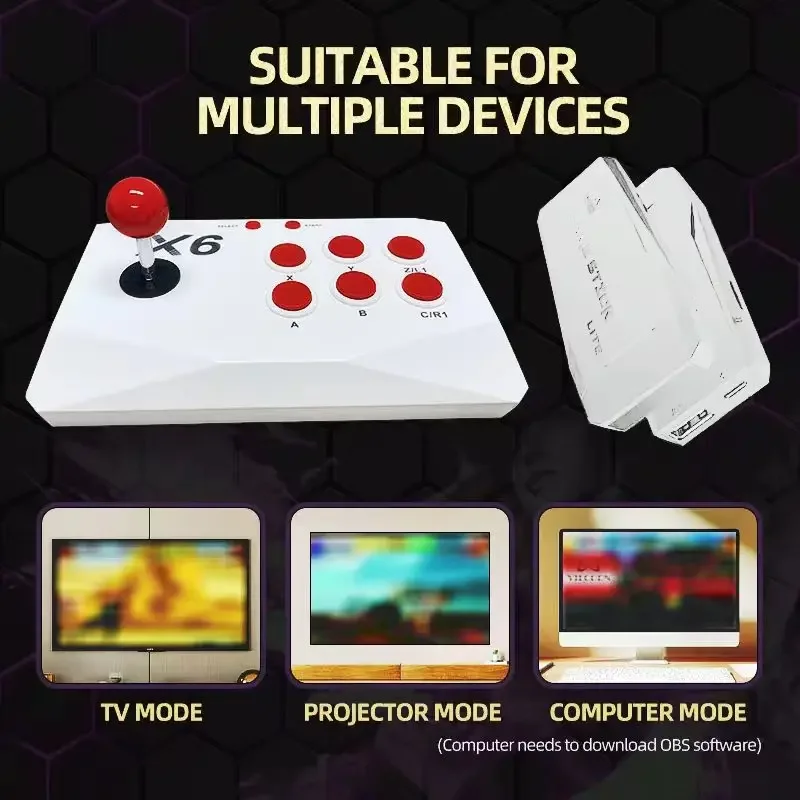 Neue X6-Videokonsole 4K HD 64GB 2.4G Wireless Doppel-Rocker TV-Gamestick 20000 Retro-Spielekonsolen_voghion.com