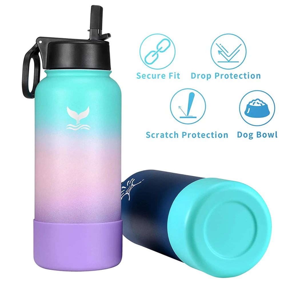 7.5cm 9cm Cup Cover Sport Water Bottle Cover Space Pot Silicone Cover Rubber  Bottom Pad 32-40oz For Hydro Flask Bottle Cover - AliExpress