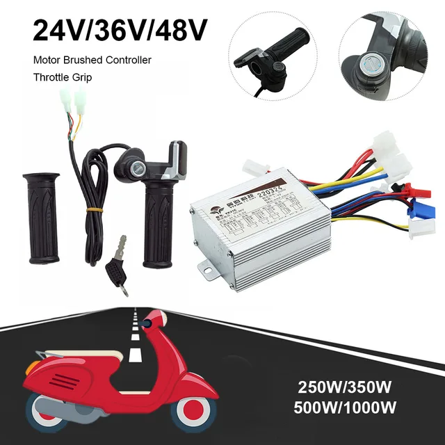 Buy KOOBOOK 1Pcs DC 36v 500w Motor Brushed Controller Box Motor Speed Controller For Electric Scooter E Bike Bicycle