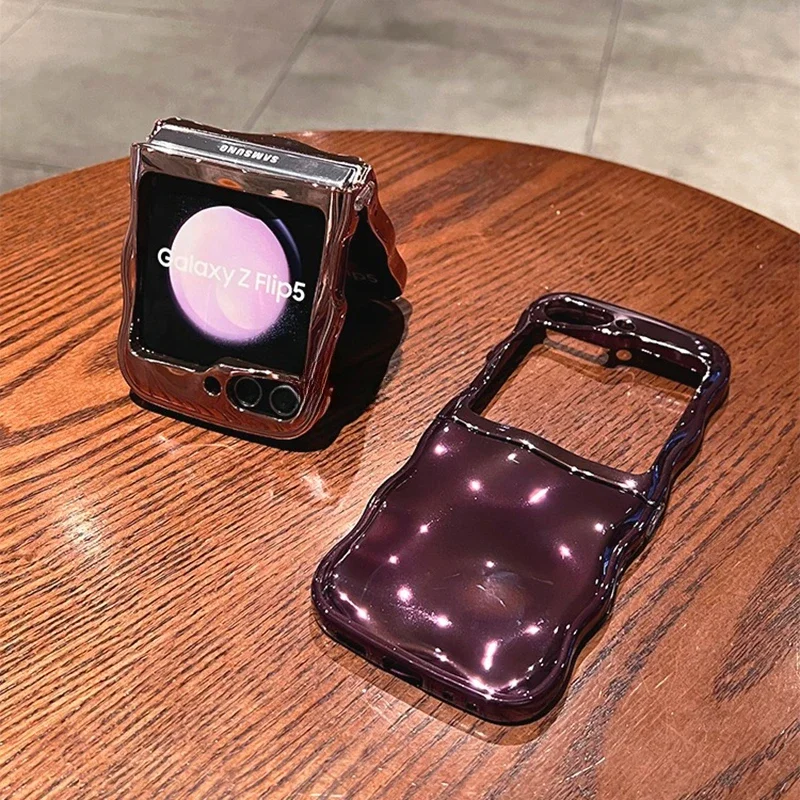 Cartoon Stone Gloss Wave Plating Meteorite Shockproof TPU Case in Korean Style