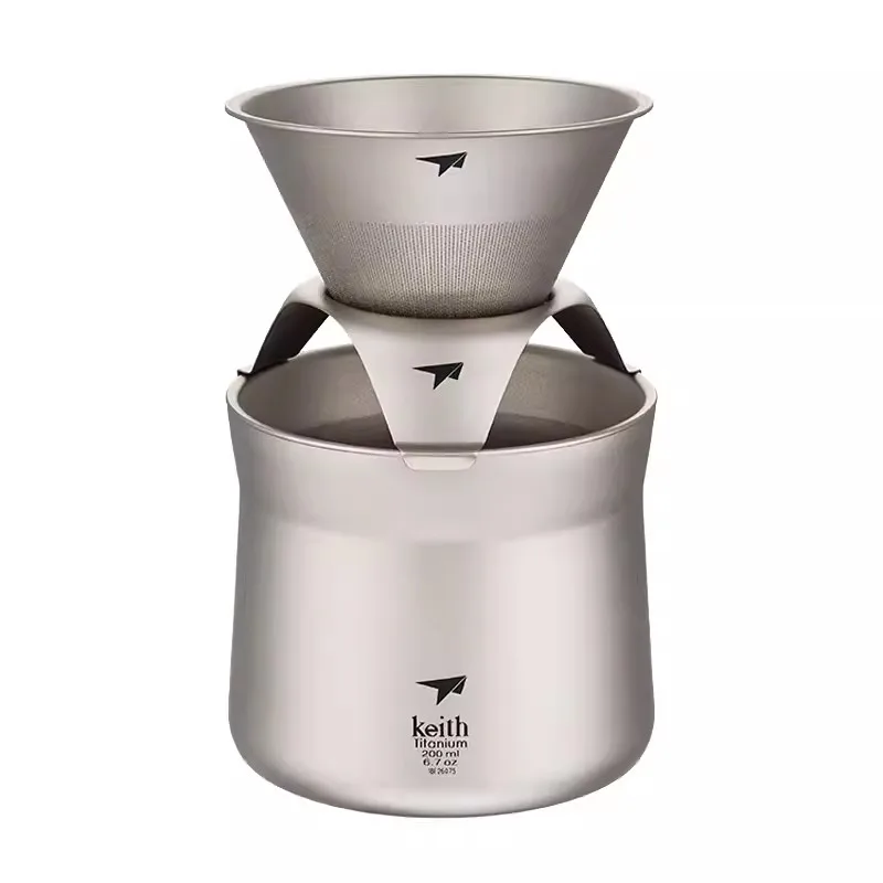 Keith Titanium Ti3911 Ultralight Coffee Maker - Custom Premium Leather Case Included 2