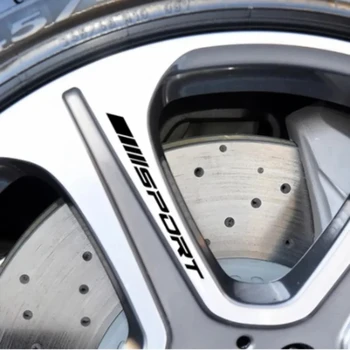Set di adesivi per auto da corsa sportive da 4 pezzi per auto SUV camion ruote fai da te cerchi strisce emblemi decorativi accessori per lo styling automatico