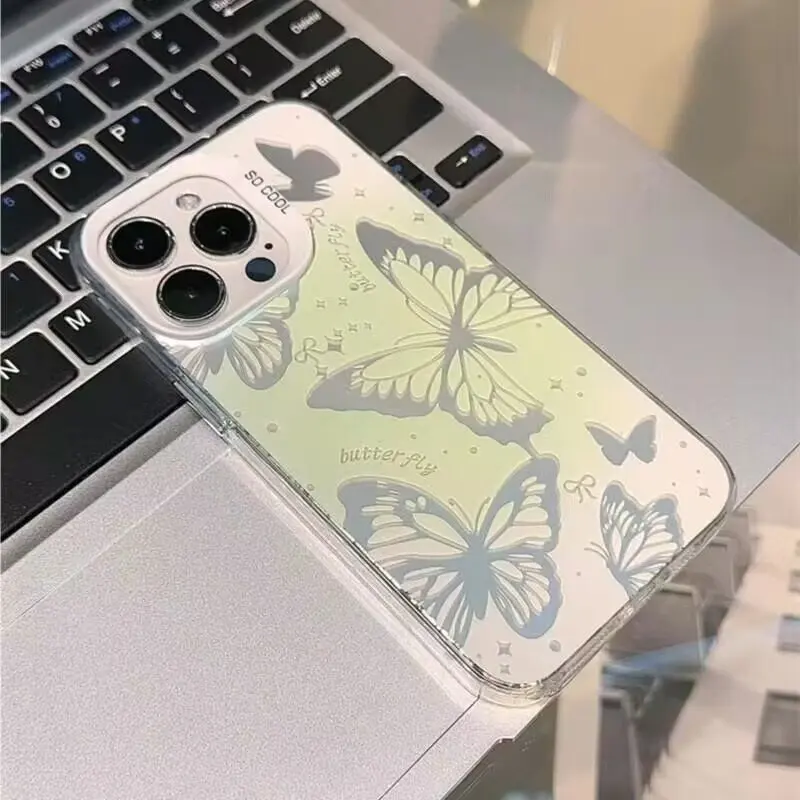 Butterfly Cute Matte Hard Laser IMD Cover Case
