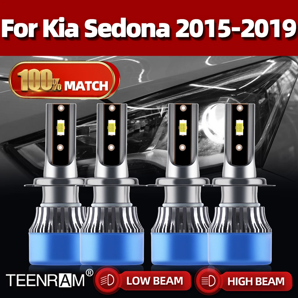 

Canbus светодиодные лампы для фар 240W 40000LM автомобильная лампа 12V 6000K белые автомобильные фары для Kia Sedona 2015 2016 2017 2018 2019