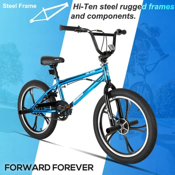 Hiland 20 Inch Kids BMX Bike for Boys Girls Ages 5-12, 360 Degree Rotor Freestyle, 4 Pegs Single Speed Kid’s BMX Bicycle 2