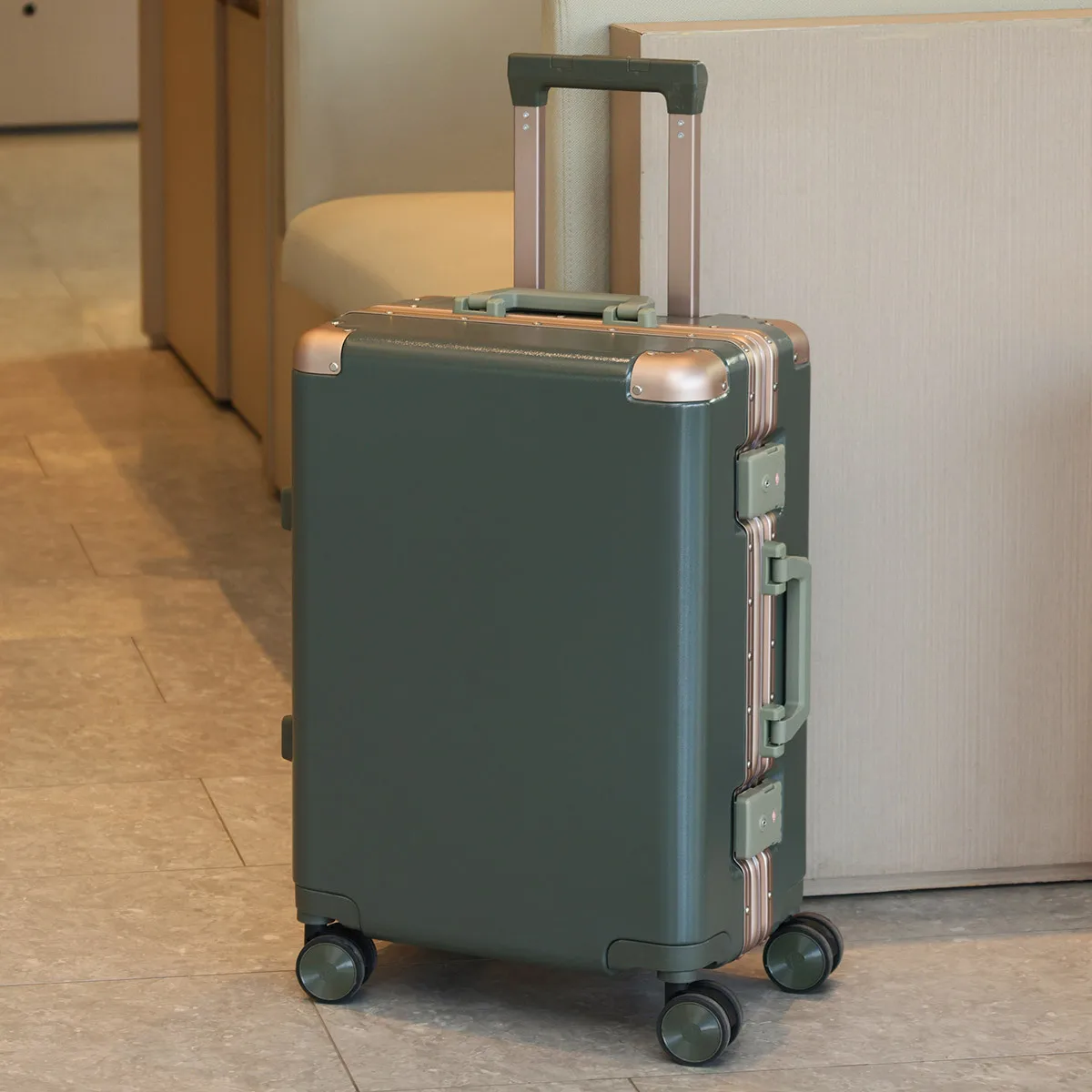 thumbnail image 1 of Maleta de viaje con marco de aluminio, equipaje de mano, maleta con ruedas, bolsa con ruedas, caja de embarque de negocios, 1 of 4