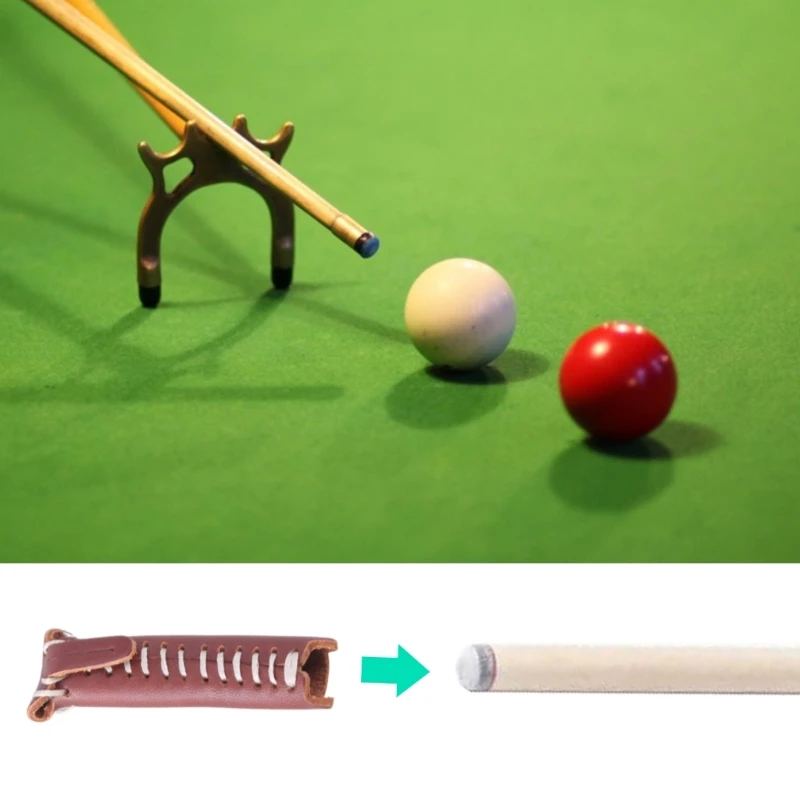 

yunyun Billiard Protector, Leather Snooker Cue Tip Cover Pool Cue Tip Cover, Billiard Snooker Pool Cue Head Cover