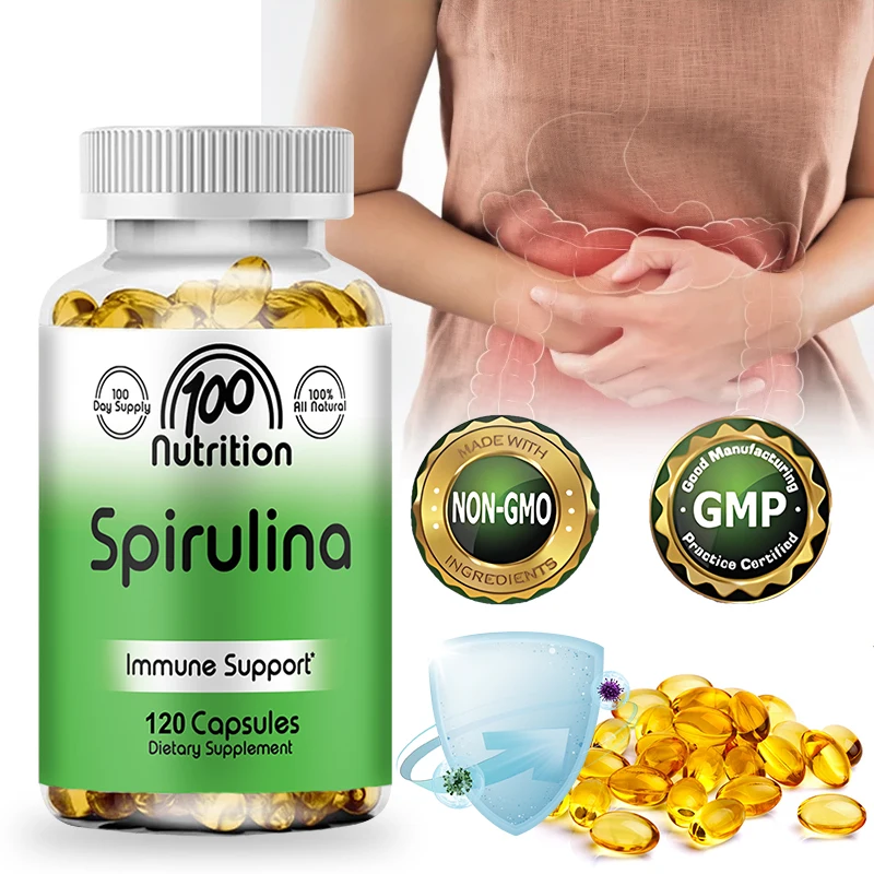 

Organic Spirulina Extract, 700 Mg, Supports The Immune System and Maintains Gut Health 30/60/120 Dietary Supplement