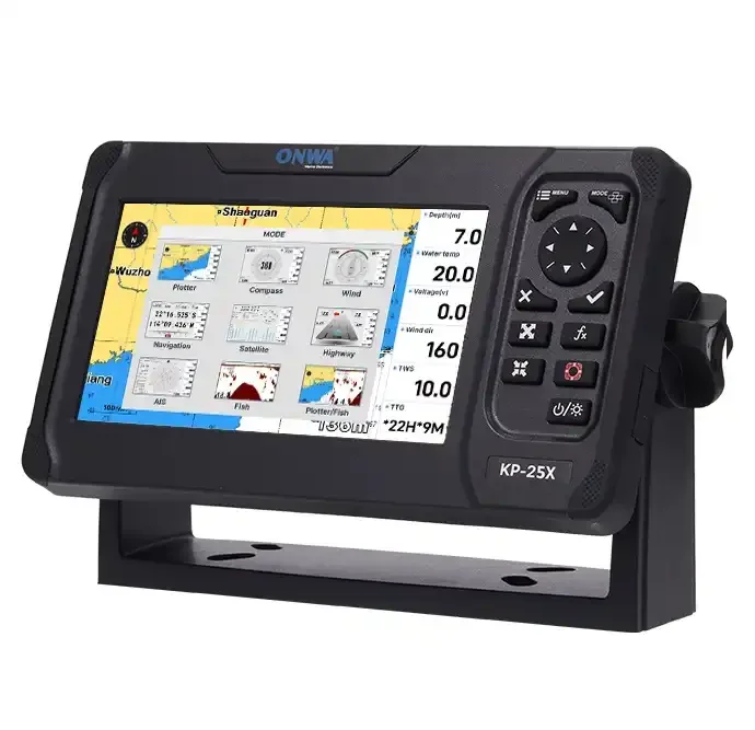 ONWA KP-25X 5-inch IP66 Marine GPS Chart Plotter 4-IN-1 with Echo Sounder with AIS Built-in Fish Finder