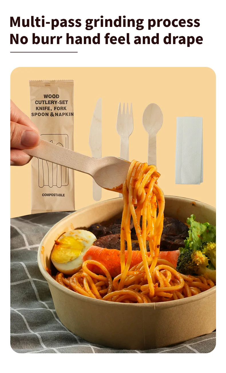 10/20PCS Disposable Cutlery Set – Individually Wrapped Knife, Fork, Spoon & Napkin – Po... - SKU DCS16299 - UGI Packaging