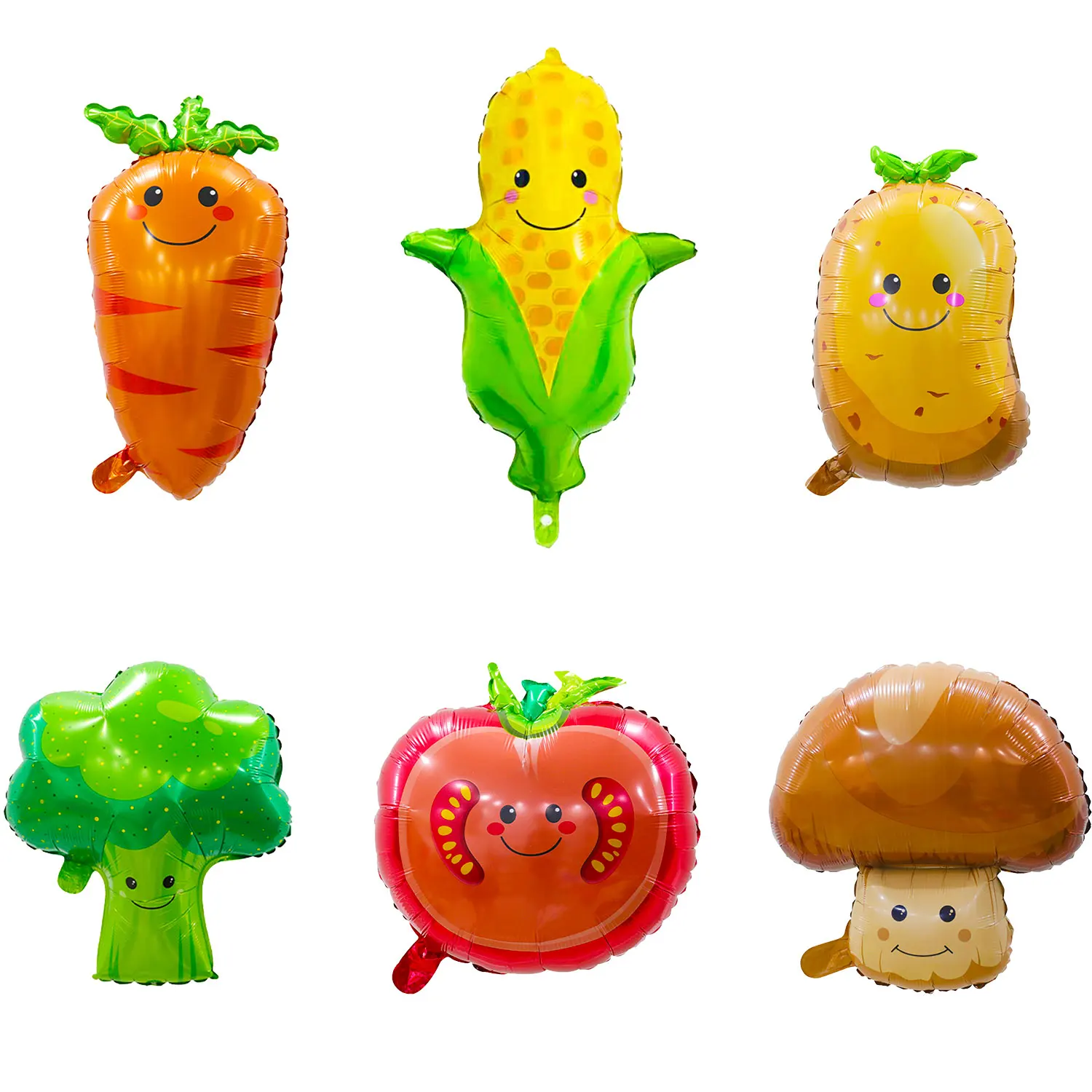 

Farm Vegetable Theme Foil Balloons Set for Kids, Birthday Party Decorations, Carrots, Corn, Potatoes, Tomatoes