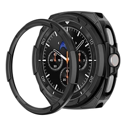 Durable Bezel and Soft TPU Bumper Case for Secure Watch Protection (Black)