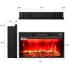70'' Fireplace TV Stand for TVs Up to 80 Inch,White TV Stand with 30"Fireplace & LED Lights,with Storage Drawers for Living Room 6