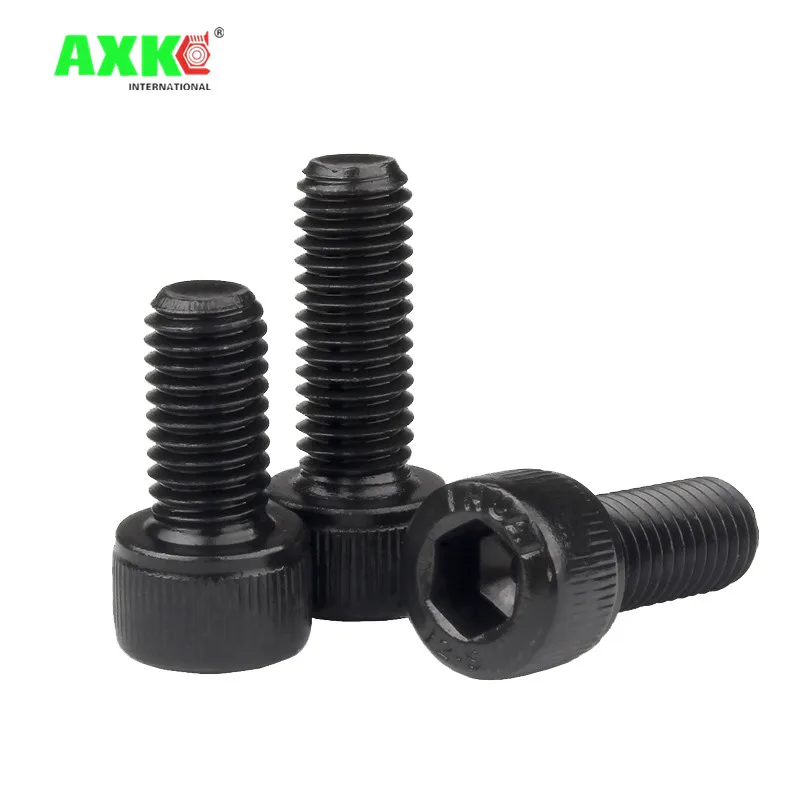 5-50Pcs M1.6 M2 M2.5 M3 M4 M5 M6 M8 DIN912 Stainless Steel 304 Hex Socket Cap Head Screw or grade 12.9 steel Metric allen Screws