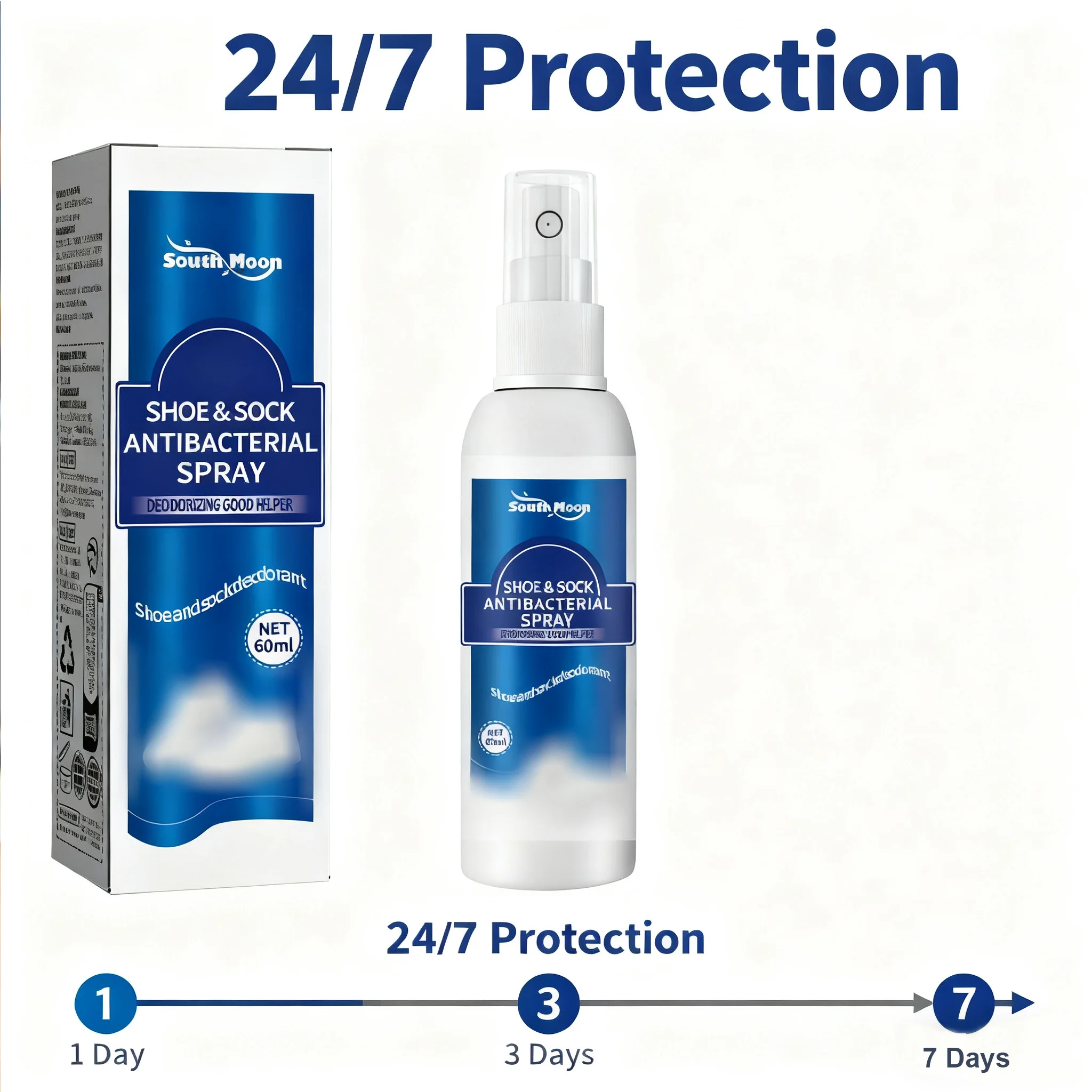 Shoe & Sock Antibacterial Deodorant Spray Foot Odor Eliminator Shoe Deodorizer Odor Eliminator Spray Shoe Odor Eliminator