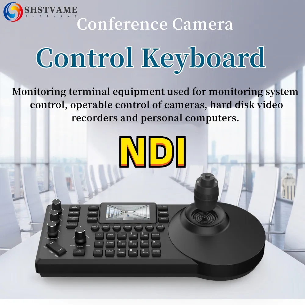 NDI PTZ Controller Keyboard Joystick 2023 New HX Live Streaming for Video Conference PTZ Camera control