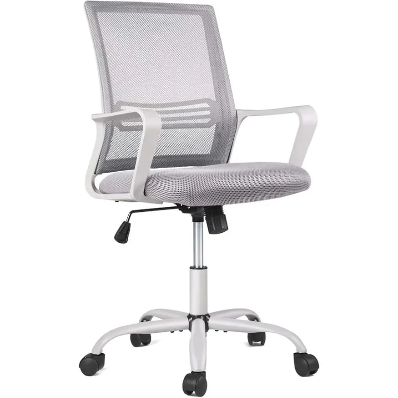 

Ergonomic Office Chair, Home Office Desk Chairs, Rolling Swivel Chair with Comfy Lumbar Support Armrests Mid Back Chair