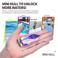 HUICAN 809 Mini Remote Control High Speed RC Boat Two Motors Led Light 360° Rotation Palm Speed Boat Summer Water Toy Pool Toy 2