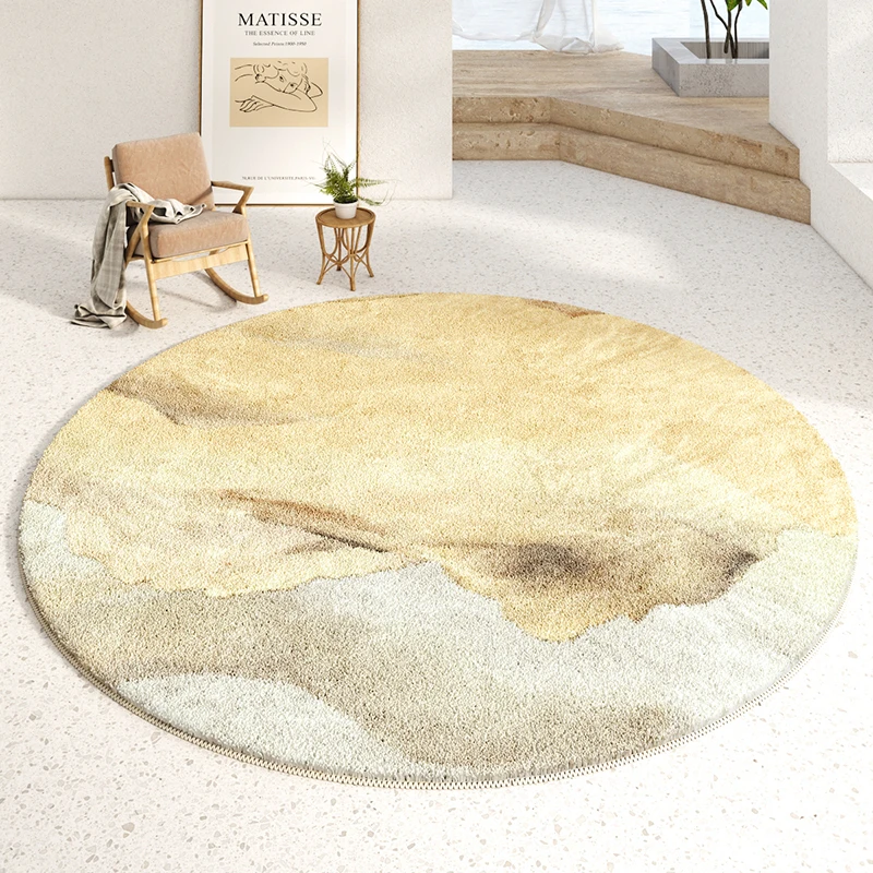 Modern Luxury Rugs for Bedroom Fluffy Soft Living Room Decoration Carpet Minimalist Abstraction Lounge Rug Round Plush Floor Mat 2